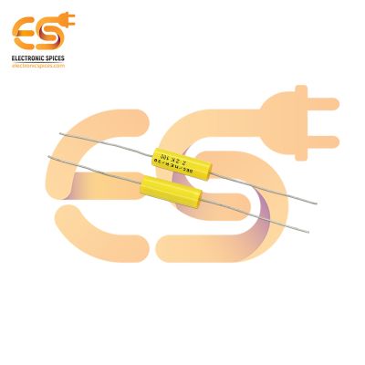 2.2μF 225J 100V CL20 Axial-Type Metallized Polyester Film Capacitors Pack of 5pcs